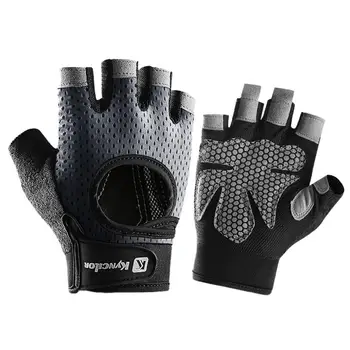 1 Пара тренировочных перчаток с защитой ладоней на половину пальца, Нейлоновые Дышащие перчатки для упражнений, спортивные перчатки для фитнеса, Велосипедные Перчатки