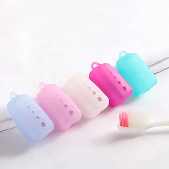 10 шт. Силиконовый чехол для головки зубной щетки, простой в использовании, легко моющийся футляр для зубной щетки, Переносные разноцветные колпачки для зубных щеток для путешествий