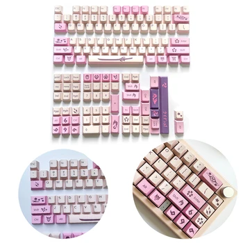 134 клавиши/набор PBT Keycap для механической клавиатуры MX Switch, 5 сторон, Персонализированные клавиатуры с красящей подкладкой, колпачки для механической клавиатуры