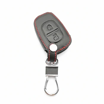 2 Кнопки Кожаный чехол для ключей от автомобиля Чехол для пульта дистанционного управления для Renault TRAFIC VIVARO PRIMASTAR MASTER KANGOO Защитный чехол