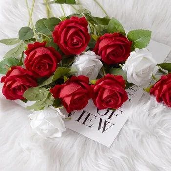 20 Шт Искусственные цветы Розы, Искусственные цветы, украшения, искусственные цветы, имитация свадьбы на День рождения, искусственный цветок на открытом воздухе