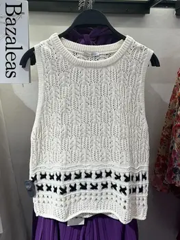 2023 Магазин Bazaleas Traf Жилетные Пуловеры с открытой спиной, майка, Свитер без рукавов, женская одежда Официальный