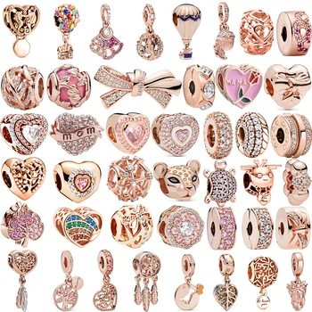 45 Видов розового золота, цвет Ловец снов, дерево, зажим для воздушного шара, ожерелье из бисера, подходящие оригинальные подвески, браслеты, украшения своими руками