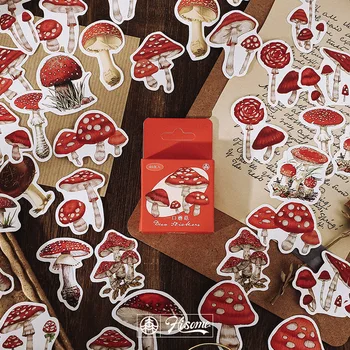 46 шт. /кор. Декоративные наклейки Коллекция грибов, наклейка для скрапбукинга 