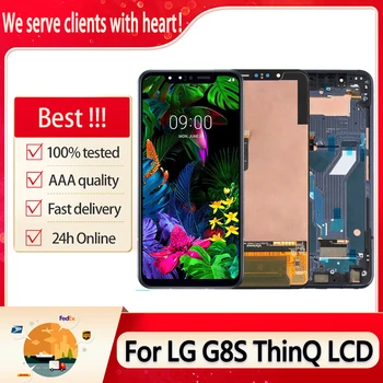 6,21 дюйм (ов) Оригинальный Для LG G8S ThinQ ЖК-дисплей Сенсорный Экран LMG810 LM-G810 LMG810EAW ЖК-дисплей + Рамка Дигитайзер В Сборе Замена