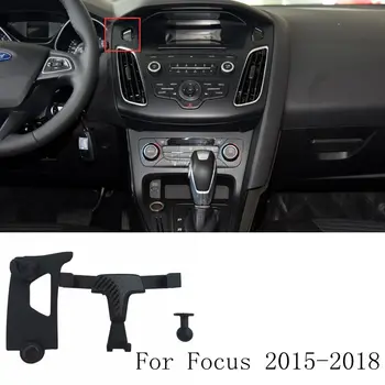 Carbon Look Для Ford Focus MK3 3.5 2015-2018 Автомобильные Аксессуары Консоль Вентиляционное Отверстие Подставка Держатель Для Мобильного Телефона Поддержка GPS Подставки Крепление