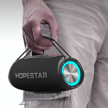 HOPESTAR H53 Высокой Мощности 35 Вт Портативный Bluetooth Динамик Мощный Беспроводной Сабвуфер TWS Басовая Звуковая Система Аккумулятор 5200 мАч Бумбокс