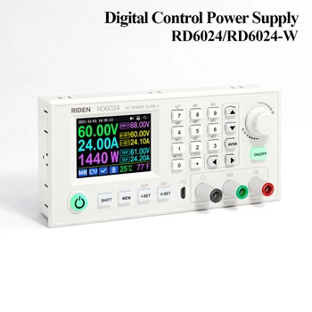 RD6024 2,4-дюймовый Регулируемый понижающий цифровой источник питания постоянного напряжения и тока Цветной экран дисплея Программное обеспечение ПК Управление