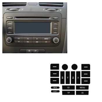 Автомобильный кондиционер, Климатическая температура, Комплект для ремонта радио, наклейки, отличительные знаки для VW Golf Mk5, для Passat, Почините изношенную кнопку