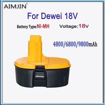 аккумуляторная батарея 18v 4800-9800mah подходит для беспроводных электроинструментов Dewei DC9096 DW9096 DE9039 DE9095 DW9098