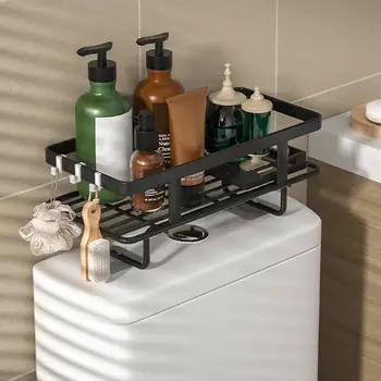 Водонепроницаемый стеллаж для хранения, универсальный стеллаж для хранения в ванной над унитазом, органайзер с дренажом, противоскользящий дизайн, прочный для кухни