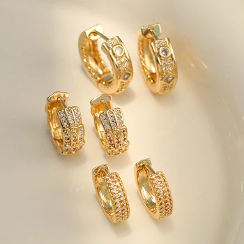 Гламурные французские Шикарные серьги-кольца для женщин Grils, золотого цвета С кубическим цирконием AAA, свадебные украшения для свиданий