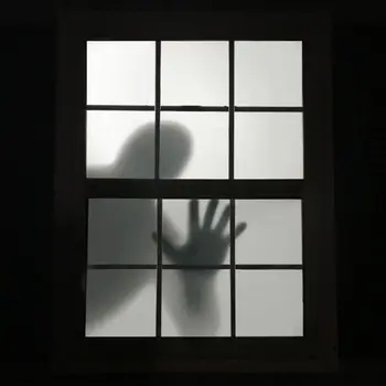 Двусторонняя наклейка с призраком женщины на Хэллоуин, съемная наклейка с призраком на Хэллоуин, водонепроницаемая окровавленная дверь