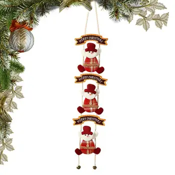 Декор Рождественской лестницы Креативное Восхождение Декор Санта Клауса Анимированное Рождественское Украшение стены Восхождение по орнаменту веревочной лестницы