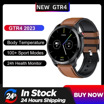 Для смарт-часов Amazfit GTR 4 Мужские Android Bluetooth Вызов температуры тела, кислорода в крови, фитнес-трекера IOS Smartwatch GTR4 2023