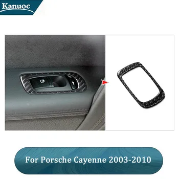 Для спортивного внедорожника Porsche Cayenne 2003-2010, управление подъемом задней двери со стороны пассажира, Наклейка из углеродного волокна, Аксессуары для интерьера автомобиля