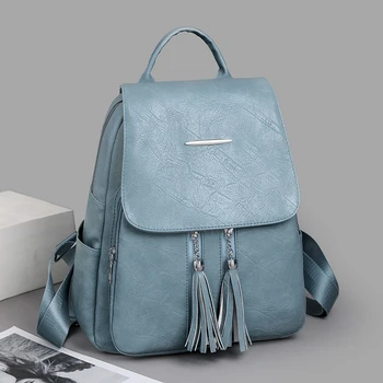 Женская сумка 2023, высококачественный модный рюкзак большой емкости, простая и универсальная студенческая сумка, повседневная женская сумка на молнии