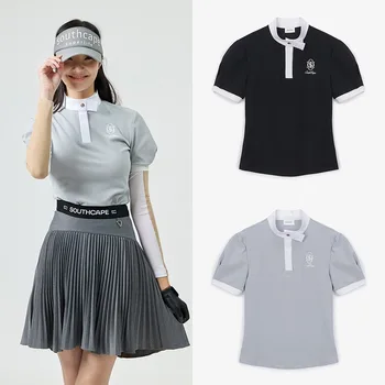 Женская футболка для гольфа с короткими рукавами SOUTHCAPE, быстросохнущий трикотаж, летняя новая женская одежда для занятий спортом на открытом воздухе 골프 여름 여성복