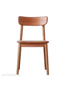 Зеленое обеденное кресло из вишневого дерева Nordic, полностью из массива дерева, рабочее кресло из белого дуба со спинкой, оригинальный дизайн, японское бревенчатое кресло