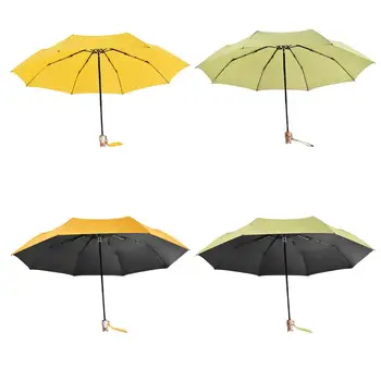 Зонт для путешествий, тяжелый, простой, компактный, с возможностью ручной упаковки, открывающийся и закрывающийся, Прочный, легкий, с милой ручкой, Деловой, повседневный зонтик