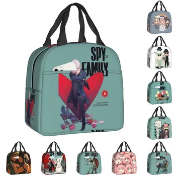 Изготовленная на заказ Семейная сумка для ланча Spy X Женская Термоохладитель Изолированные ланч-боксы для детей Школьная сумка для хранения свежих фруктов