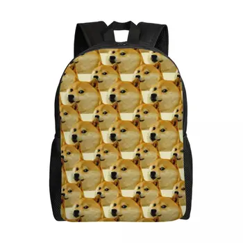 Изготовленный на заказ рюкзак Shiba Inu Doge Cheems Meme для женщин и мужчин, повседневная сумка для книг для колледжа, школьные сумки