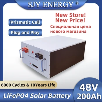 Класс A Гарантия 10 лет 48V 200AH 100AH Lifepo4 Литий железофосфатный аккумулятор 51,2 В для системы хранения солнечной энергии