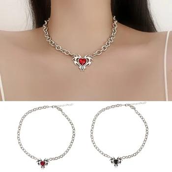 Любовное ожерелье с циркониевым сердечком, чокер, аксессуары для вечеринок, ювелирный подарок для женщин и девочек, 40 ГБ