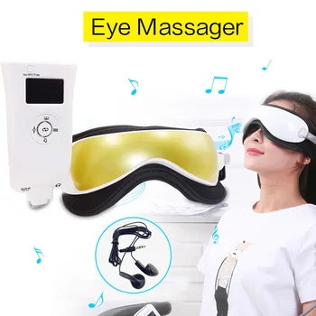 Массажер для глаз, массажные очки с подогревом, музыка, магнитное давление воздуха, вибрация массажера для глаз, антивозрастные очки, расслабляющий уход за глазами