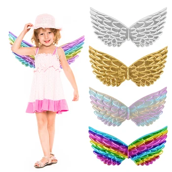 Многоцветная нашивка с блестками Angel Wing для праздничного детского шоу Performance Wing Косплей Подарок Эльфа на День Рождения Принадлежности для тематических вечеринок