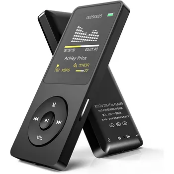 Музыкальный MP3-плеер 16 ГБ, портативный спортивный плеер Walkman с поддержкой экрана 1,8 дюйма, FM-радио, электронная книга, часы, рекордер MP4 Compact