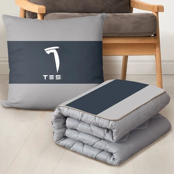 Наволочка 2 В 1, переносная подушка для сна, одеяло, стеганое одеяло, Складная Квадратная подушка для аксессуаров tesla model 3 Y