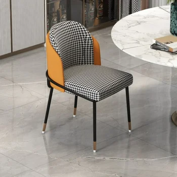 Обеденные стулья Nordic Light с роскошной спинкой, домашнее Современное Простое кресло для макияжа, Модное удобное кресло для отдыха в стиле Арт