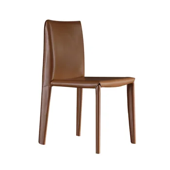 Обеденный стул в скандинавском стиле из искусственной кожи, Кухонный салон, Эргономичный дизайн, Офисный Обеденный стул, Современная Роскошная мебель для дома Sillas WK50DC