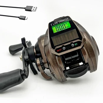 Обязательная для рыболовов Цифровая катушка для ловли на живца, надежный счетчик сигналов поклевки, передаточное число 7 2 1, Опции двойной мощности