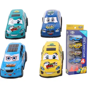 Откатывающиеся гоночные автомобили, набор игрушек для мини-гоночных автомобилей, игрушки для автомобилей из легированного железа, легкий набор транспортных средств для развивающих игр для детей и девочек