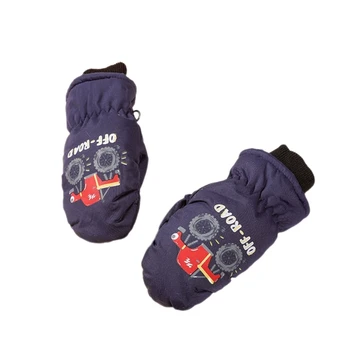 Перчатки для верховой езды на открытом воздухе N80C, Детские Зимние перчатки, Теплые Водонепроницаемые Мультяшные Перчатки