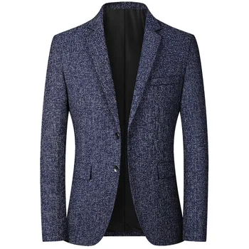 Пиджак, мужской повседневный костюм, весенний тонкий одиночный пиджак среднего возраста