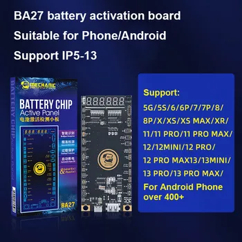 Плата обнаружения активации аккумулятора MECHANIC BA27 для телефона 5-13promax Android с несколькими интерфейсами, тестер зарядки печатной платы