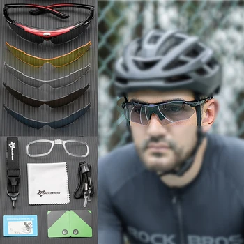 Поляризованные Спортивные очки Мужские Женские солнцезащитные очки для шоссейного велоспорта Очки для горного велосипеда Очки с 5 линзами MTB Очки