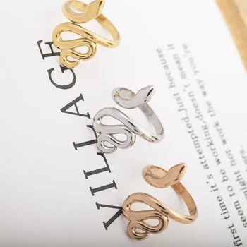 Популярное открытое Регулируемое трехцветное кольцо из нержавеющей стали в стиле панк-хип-хоп для мужчин и женщин с цирконом, эстетическое ювелирное кольцо