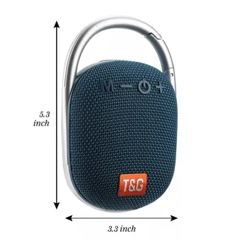 Портативный Bluetooth-динамик TG321 IPX7, водонепроницаемая беспроводная мини-колонка, наружные динамики сабвуфера с крючком, пылезащитный FM TF USB