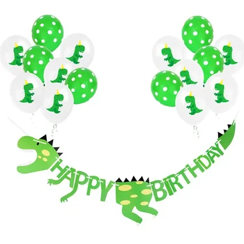 Принадлежности для вечеринок Воздушные шары с динозаврами, бумажная гирлянда для детей, украшение для вечеринки в честь дня рождения мальчика, мир юрского периода, джунгли, декор для вечеринки
