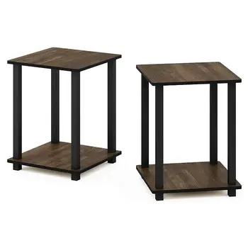 Простые деревянные прочные столы для домашнего декора с квадратной плоской столешницей для спален и гостиных