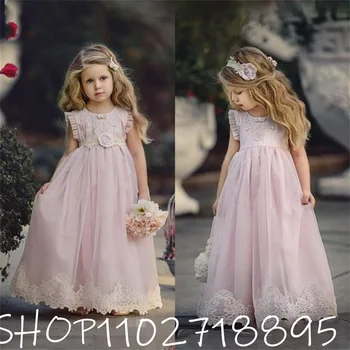 Пышное платье Алины для милых детей с цветочным узором для девочек, платья для причастия с цветочным узором, юбка с кружевной аппликацией для девочек, платье для вечеринок 2020 г.