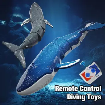 Радиоуправляемый робот-кит, детский бассейн, пляжная игрушка для детей, мальчиков и девочек, имитация брызг воды, животные-киты, Подводная лодка, рыба с дистанционным управлением
