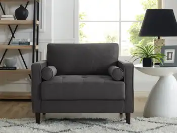 Решения для стиля жизни Кресло для отдыха Lorelei, ткань Heather Gray Домашний роскошный Современный диван Мебель для гостиной Минималистичный диван