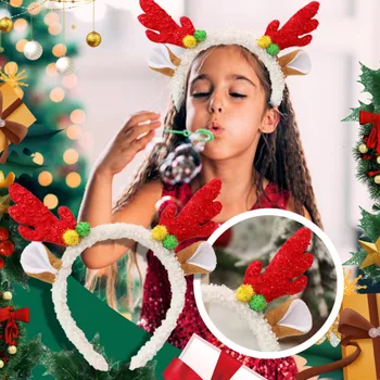 Рождественская Мультяшная Детская Повязка На Голову Из Ткани С Пряжкой для Детского Сада Подарок на Новый Год Рождество для Дома Natal Noel Deco Navidad 2024