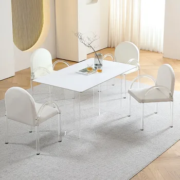 Роскошные обеденные столы из шифера Современная скандинавская гостиная Кухонные обеденные столы Журнальный столик на открытом воздухе Мебель для дома Tavolo Pranzo SR50DT