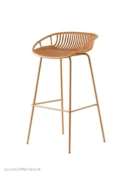 Скандинавский минималистичный барный стул из кованого железа, креативный Современный барный стул, барный стул кассира, высокий стул на стойке регистрации